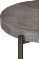 Modus Furniture Lyon Gray End Table with Brushed Bronze Base-3