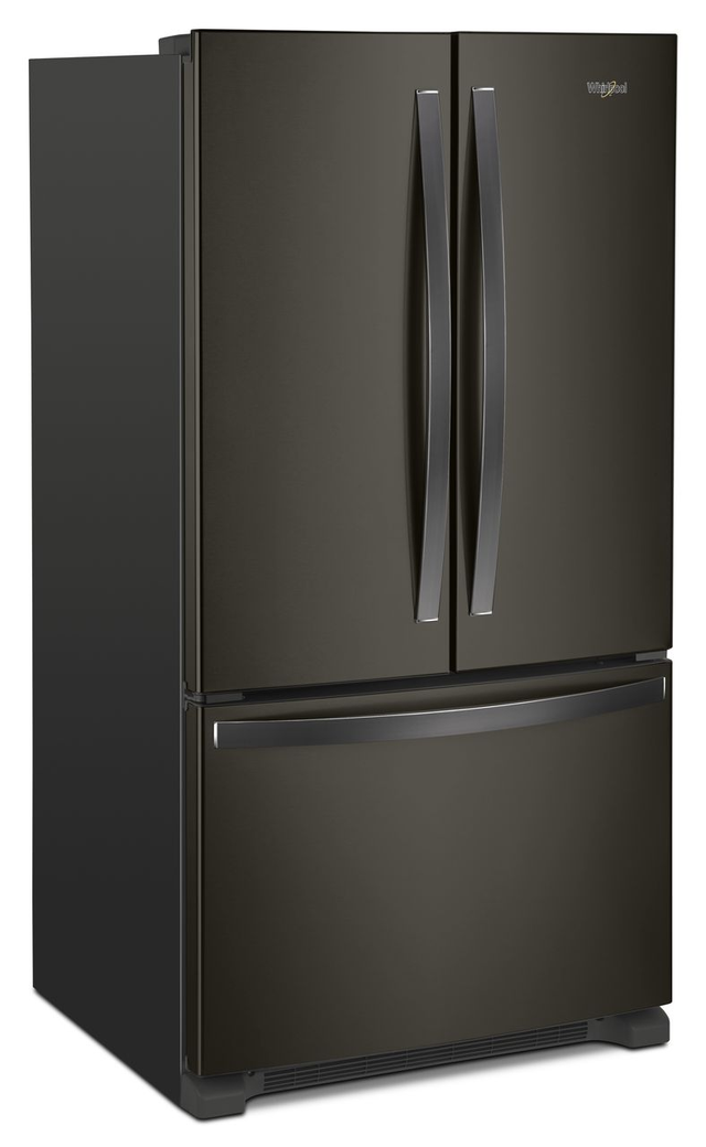Whirlpool® 20 Cu. Ft. Wide Counter Depth French Door Refrigerator-Fingerprint Resistant Black Stainless Steel-3