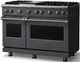 Viking® 5 Series 48" Cast Black Pro Style Gas (NG) Range with Polished Chrome Trim-2