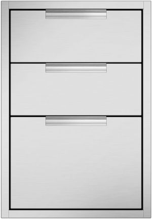DCS 20.31" Brushed Stainless Steel Tower Drawer Triple