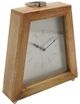A & B Home Leesy Brown Wooden Taper Clock with Nickel Dial-1