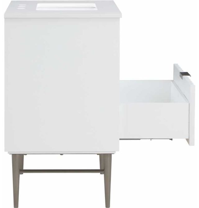 Meridian Furniture Modernist Chrome/White 30" Bathroom Vanity-4