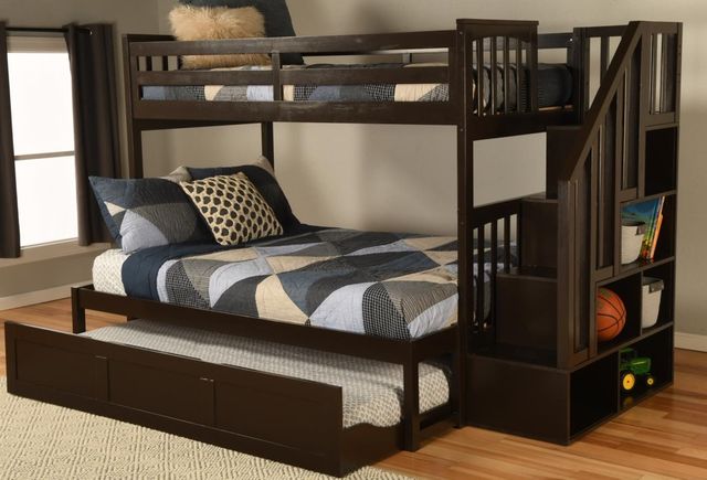 Kodiak Furniture Kelcie Dark Chocolate Twin/Full Bunk Youth Bed with Trundle-3