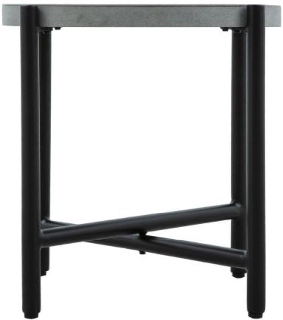 Plank & Hide Jovi Black Aluminum Outdoor End Table-2
