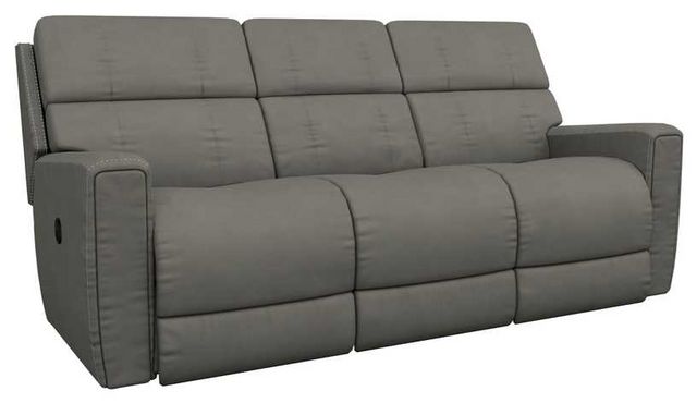 La-Z-Boy® Apollo Blue Grey Leather Manual Reclining Sofa