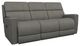 La-Z-Boy® Apollo Blue Grey Leather Manual Reclining Sofa-0