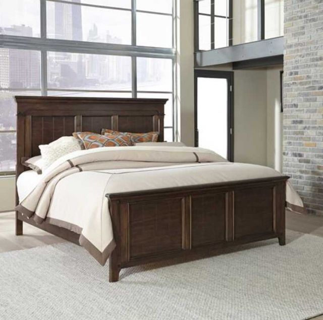 Liberty Furniture Saddlebrook Tobacco Queen Panel Bed-2