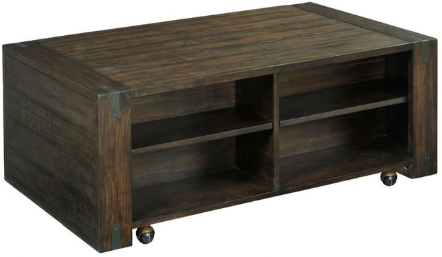 Hammary® Portman Natural Rich Brown Rectangular Lift Top Coffee Table-0