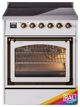 Ilve® Nostalgie II Noblesse 30'' Custom RAL Color Pro Style Induction Range with Burnished Trim-0