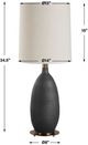 Uttermost® Bower Matte Black Table Lamp-2