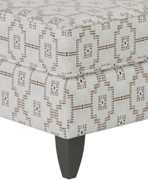 Fusion Furniture Handwoven Seville Paprika Accent Ottoman-1