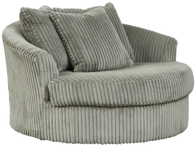 Signature Design by Ashley® Lindyn Fog Oversized Swivel Accent Chair-0