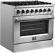 FORNO® Marco 36" Stainless Steel Pro Style Dual Fuel Range-1