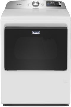 Maytag 7.4 Cu. Ft. White Front Load Electric Dryer with Advanced Moisture Sensing