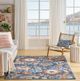 Nourison Home™ Aloha Blue Rose 5'x8' Style 1 Area Rug-1