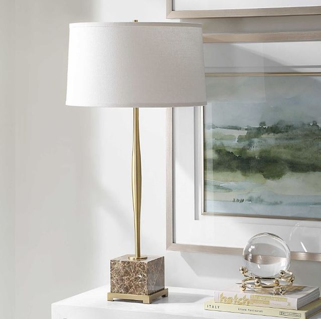 Uttermost® Booker Antique Brass/Brown Table Lamp-1