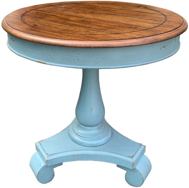 Signature Design by Ashley® Mirimyn Brown Accent Table with Teal Base-1
