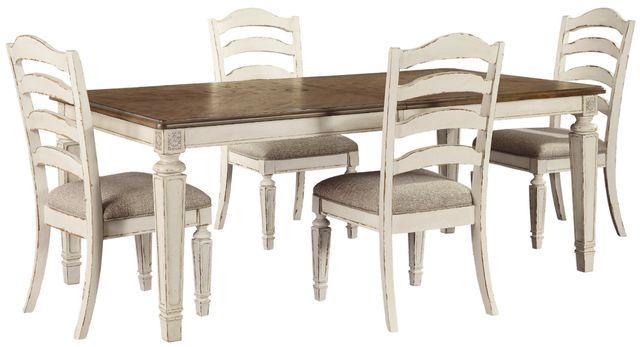 Signature Design by Ashley® Realyn 5-Piece Chipped White Dining Set-0