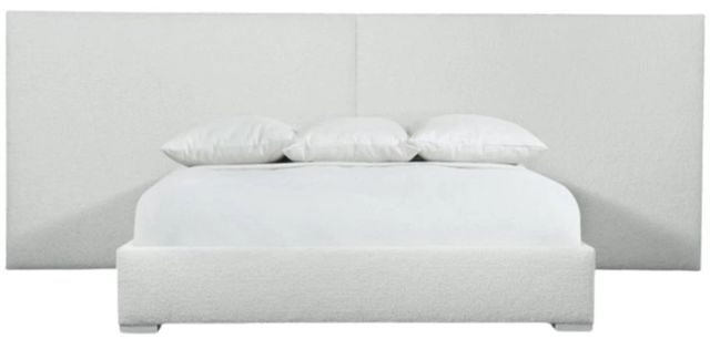 Bernhardt Solaria Weathered Bone/White King Upholstered Panel Bed-2