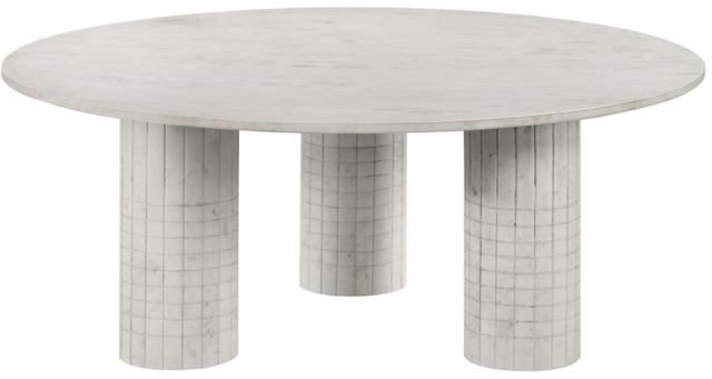 Coaster® Astoria White Round Coffee Table-0