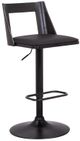 Armen Living Milan Black Adjustable Swivel Bar Stool-0