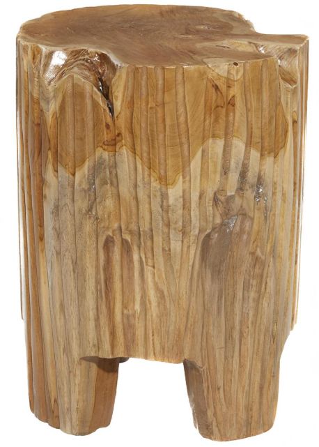 Deco Marche Brown Tree Stump Accent Table-2