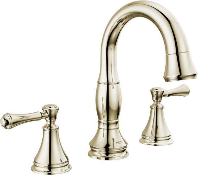 Delta Cassidy® Polished Nickel 2-Handle Pull Down Bathroom Faucet Trim-0