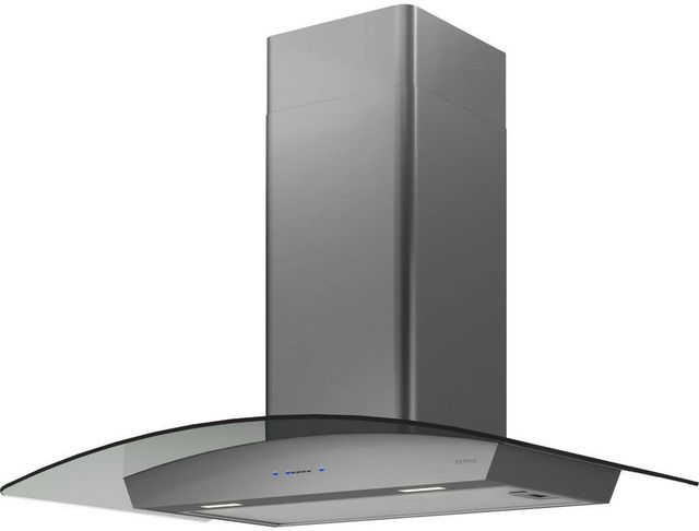 Zephyr Core Collection Ravenna 36" Black Stainless Steel with Smoke-Gray Glass Wall Mounted Range Hood-1