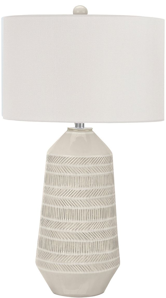 Monarch Specialties Inc. 33"H Cream Ceramic Table Lamp-0