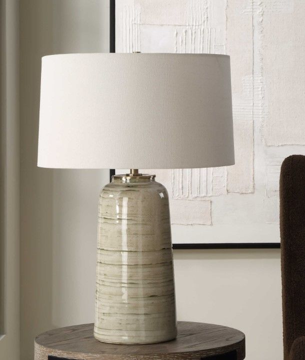 Uttermost® Strata Tan Glaze Table Lamp-1