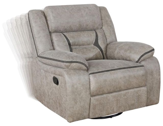 Coaster® Greer Taupe Swivel Glider Recliner-1