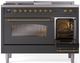 Ilve® Nostalgie II Series 48" Graphite Matte Pro Style Dual Fuel Range-3