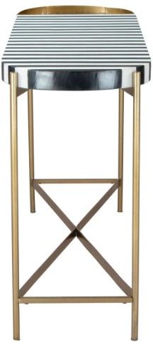 Zuo® Modern Saber Zebar Console Table with Brushed Metal Base-2