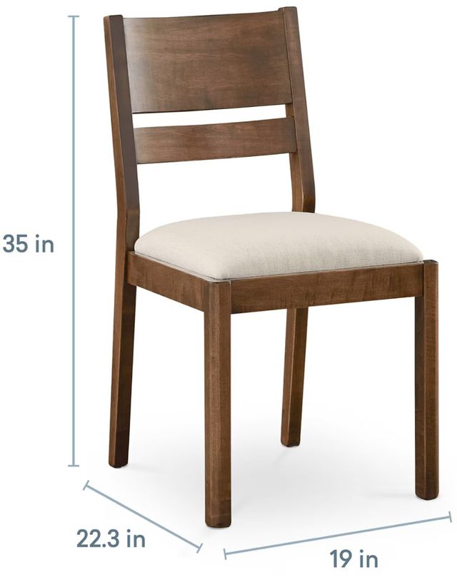 Bassett® Furniture Origins Spence Sable Dining Chair with Nomad Cream Upholstered Seat-2