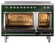 Ilve® Nostalgie II Noblesse 48'' Emerald Green Pro Style Induction Range with Chrome Trim-2