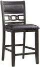 Elements International Amherst 5-Piece Black/Walnut Counter Dining Set-2
