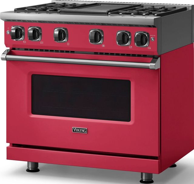 Viking® 7 Series 36" Valentine Pro Style Natural Gas Range with Griddle-3