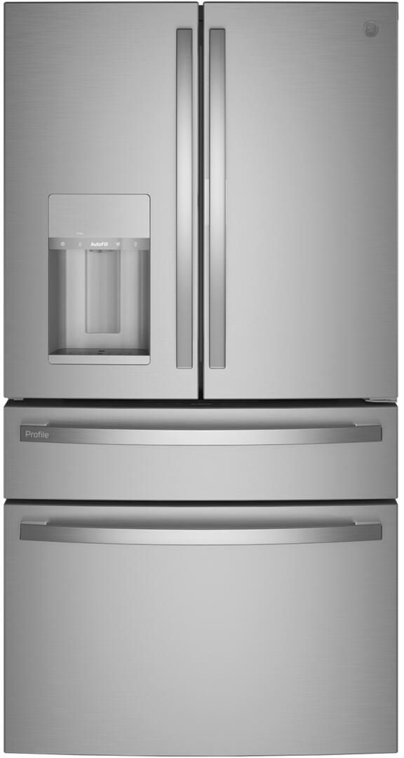 GE Profile™ 36 in. 22.3 Cu. Ft. Fingerprint Resistant Stainless Smart Counter Depth French Door Refrigerator with Door In Door-0
