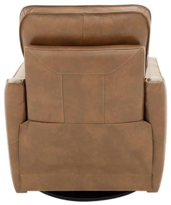 BarcaLounger® Mara Fresco Honey Leather Power Swivel Recliner-3