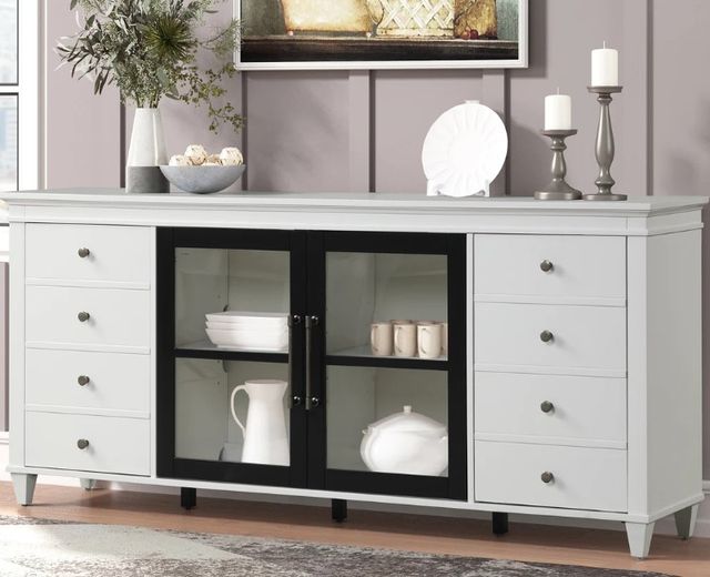 Parker House® Domino Black/Cottage White 84" Console-1