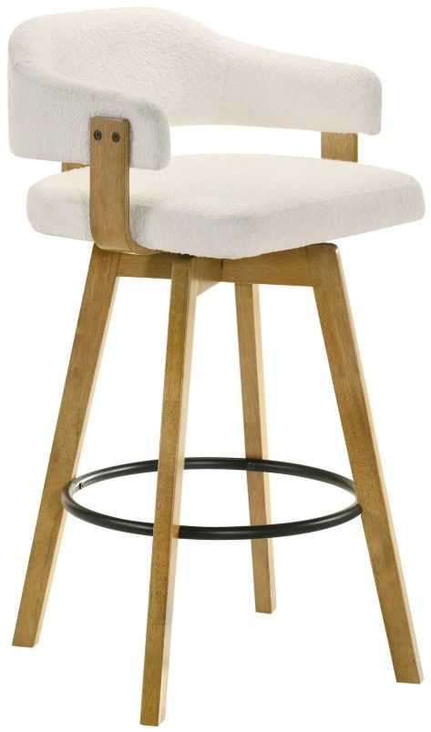 Armen Living Callah 3-Piece Amber Glow/White Barstool Set-3