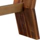 Armen Living Picadilly Gray Rectangle Console Table with Brown Brushed Trestle Base-3