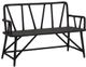 Currey & Company Arboria Distressed Black Bench-1
