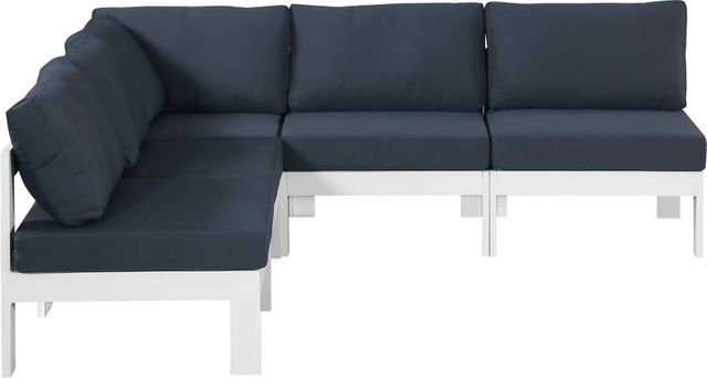 Meridian Furniture Nizuc 5-Piece Navy Outdoor Patio Modular Sectional Set-0