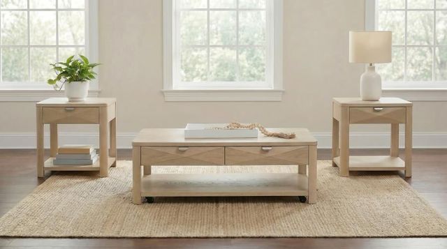 Coaster® Marcelo 3-Piece Light Elm Coffee and End Table Set-1