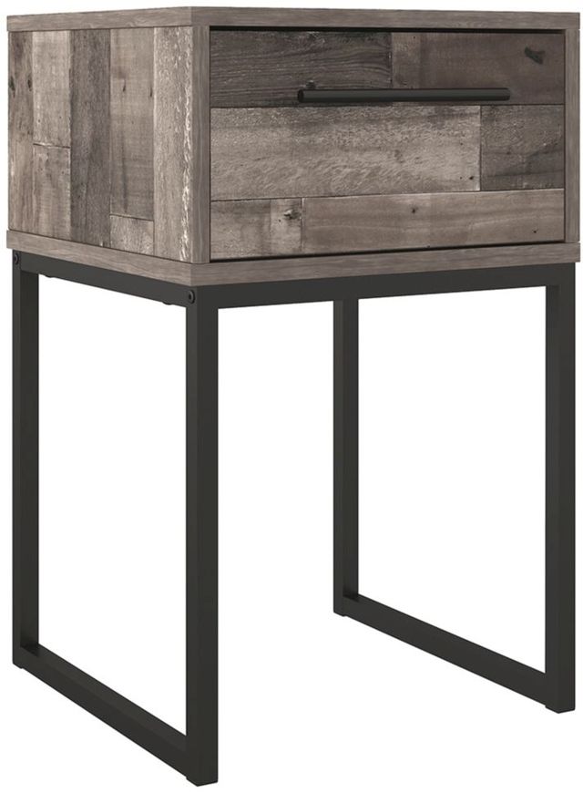 Signature Design by Ashley® Neilsville 4-Piece Multi Gray Full Panel Headboard Set-3