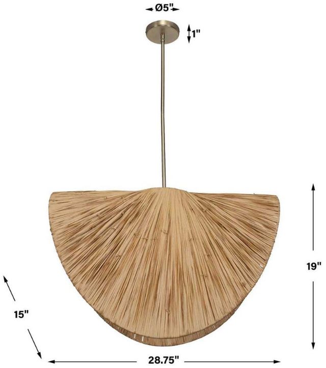 Uttermost® Bend Brass/Brown Pendant-2
