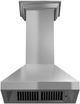 ZLINE 36" Stainless Steel Professional Convertible Vent Wall Mount Range Hood with Crown Molding-4