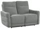 Homelegance® Edition Dove Gray Power Reclining Loveseat with Power Headrest-0