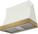 AGA Marquee 36" White Wall Mounted Range Hood with Antique Brass Trim-0